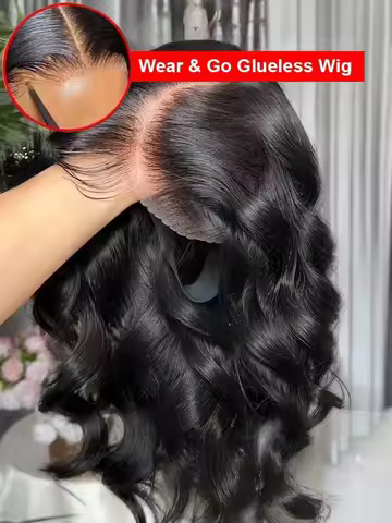 40 42 Inch 250% Wear And Go Glueless Wigs Body Wave Human Hair Wigs 13x4 13X6 Wet and Wavy HD Lace Frontal Wigs For Women product image