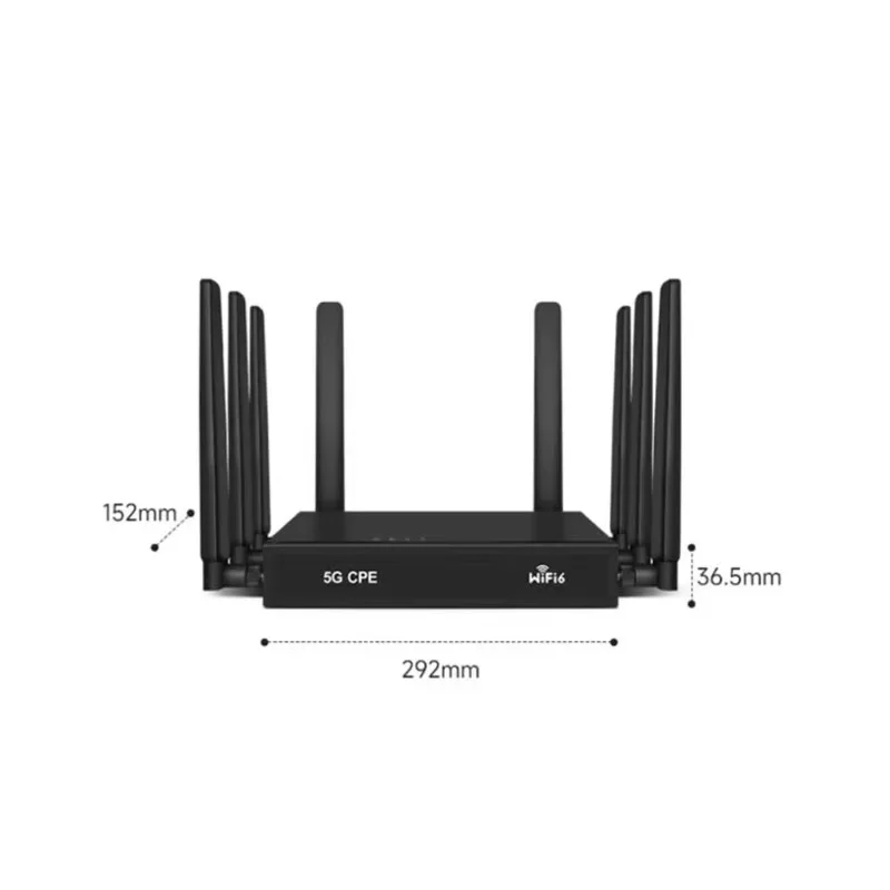 5G Wifi6 1800M راوتر لاسلكي دعم PPTP L2TP VPN داخلي 5g Cpe 8 هوائي المؤسسة 5G موزع إنترنت واي فاي بطاقة Sim