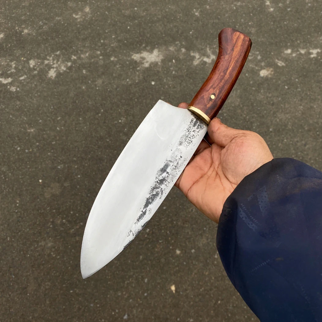 8 Inch Chopper Knife GCr15 Steel Blade Wood Handle Sharp Slicing Cleaver Handmade Forged Kitchen Knives Meat And Poultry Tools