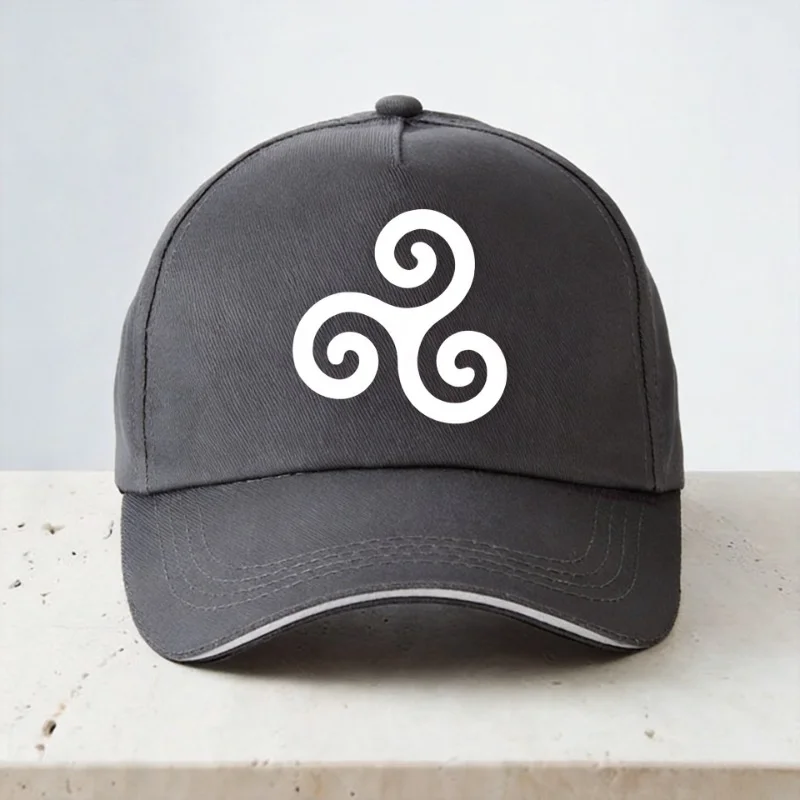 

Witchcraft Vortex Symbol hat Viking Triskelion Baseball Cap Celtic Knot Spiral Triskele man hats Ancient Celtics Symbol caps