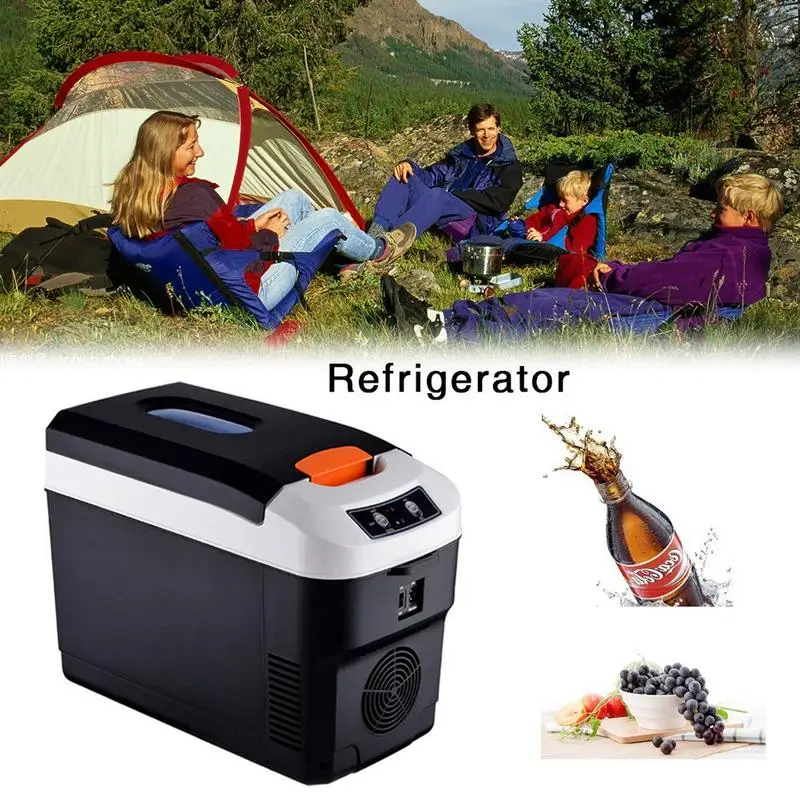 10L Outdoor Camping samochód chłodnia dwufunkcyjny mikrolodówka kemping przenośny chłodnica zimna i ciepła 12v 24V lodówka