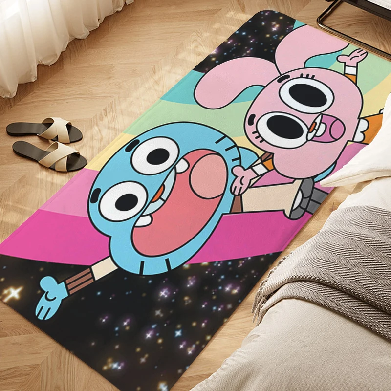 Bedroom Rug Slip-resistant The D-Amazing World of Gumball Porch Foot Mat Non-slip Kitchen Carpet Custom Doormat Entrance Door