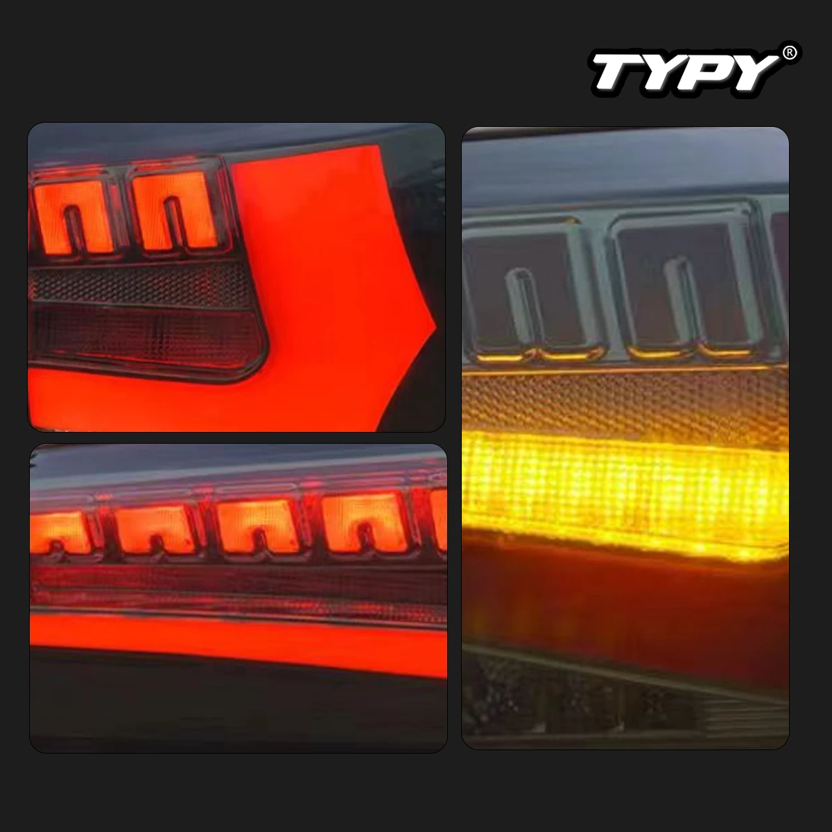 Typy auto rücklicht für toyota fortuner rücklicht 2013-2019 led durch-rücklichter drl tagfahrlichter starten dynamisch