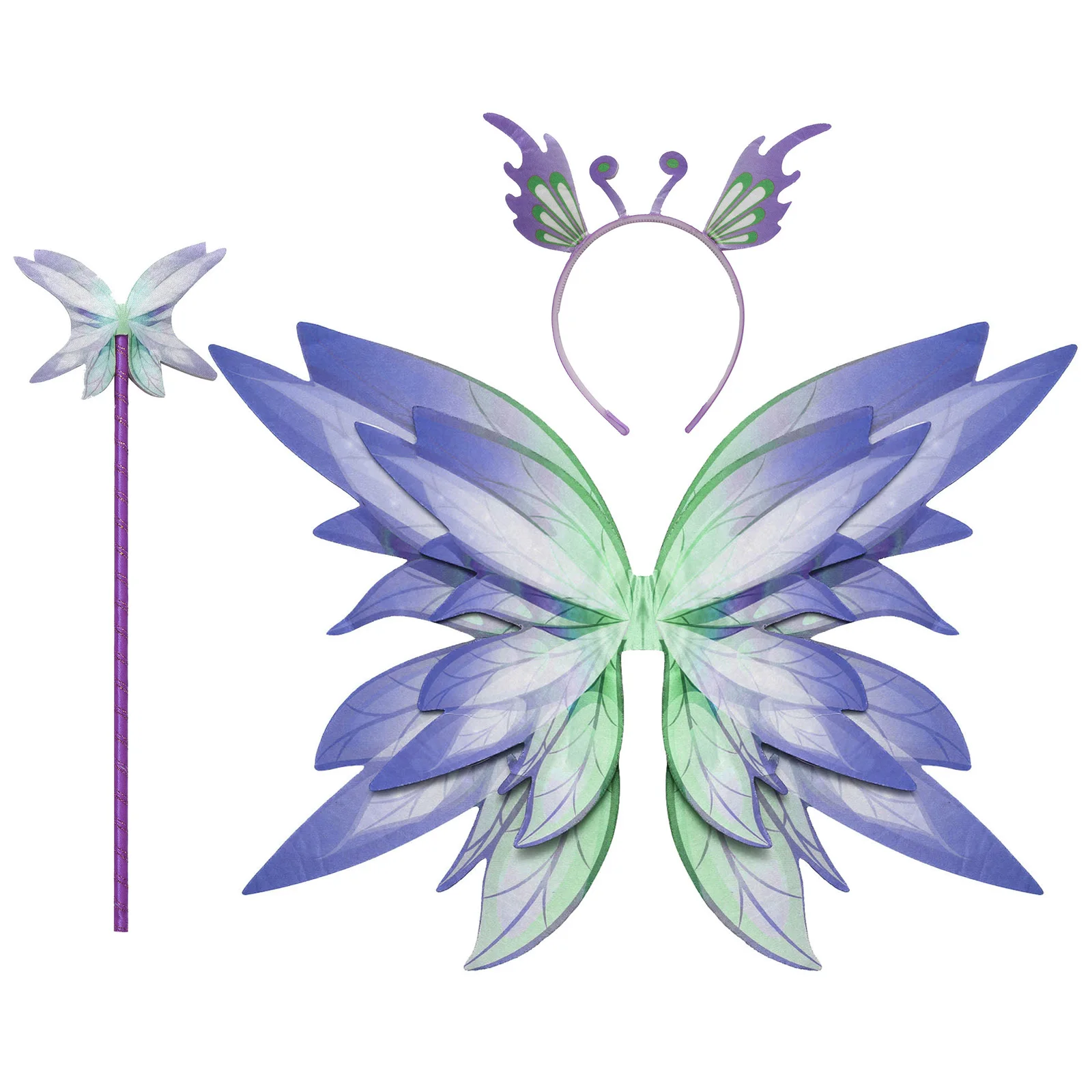 

Butterfly Fairy Wings Women Girls Gradient Wings Vivid Elf Wings Sparkle Princess Angel Wings for Halloween Christmas Party Prop