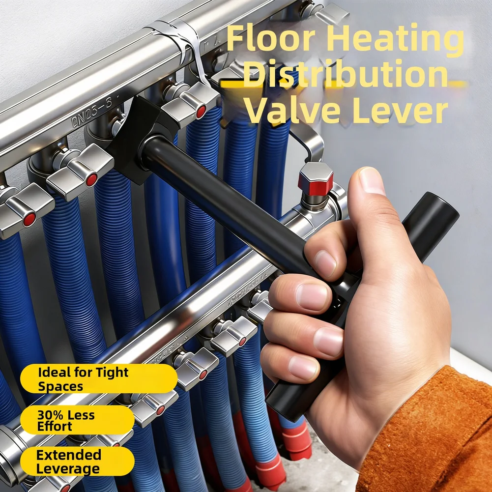 21mm Extended Alloy Lever For Effortless Floor Heating Control For Manifold Valve Adjustment In Tight Areas