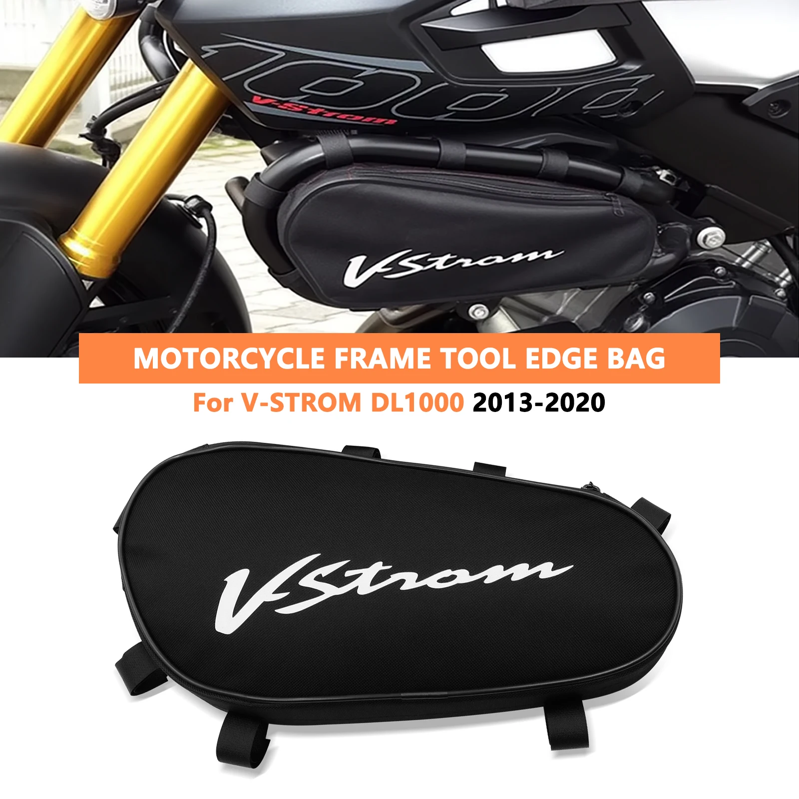 

Для V-STROM DL1000 VSTROM DL 1000 2013-2020 2019 2018, рама мотоцикла, защитная дуга, водонепроницаемая ремонтная сумка, сумка для инструментов для позиционирования