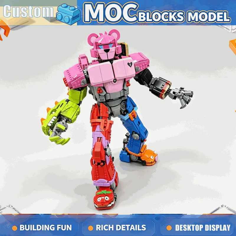 2836PCS Colorful Mecha Robot Building Blocks Articulated Figure Model DIY Assembly Creative Decoration Collection Display Gift