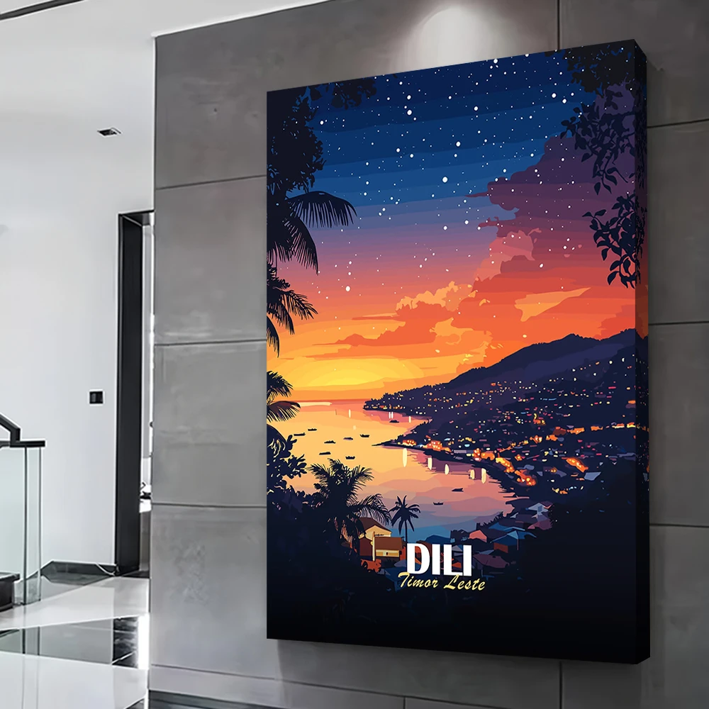 ديلي تيمور ليستي في غروب الشمس ملصق قابل للتخصيص مطبوعة حائط لوح رسم الفن هدية للديكور ديكورات المنزل غرفة ديكور #2