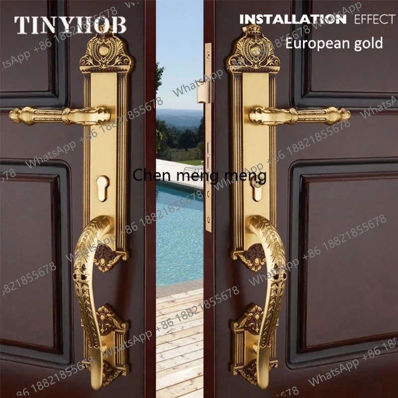 

Элитный дверной замок в европейском стиле для вилл/отелей, двойной замок для входных дверей, фурнитура для мебели