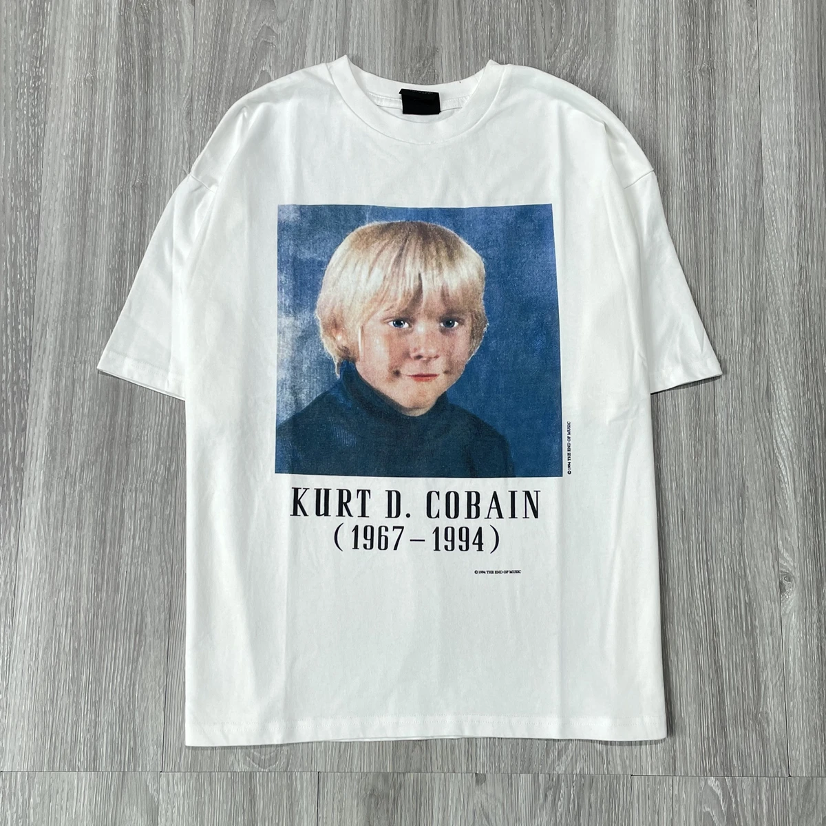 Yao888 KURT COBAIN Graphics Vintage Washed Old Streetwear 100% Cotton Loose Tee Band HipHop Retro Short Sleeve T Shirt For Men