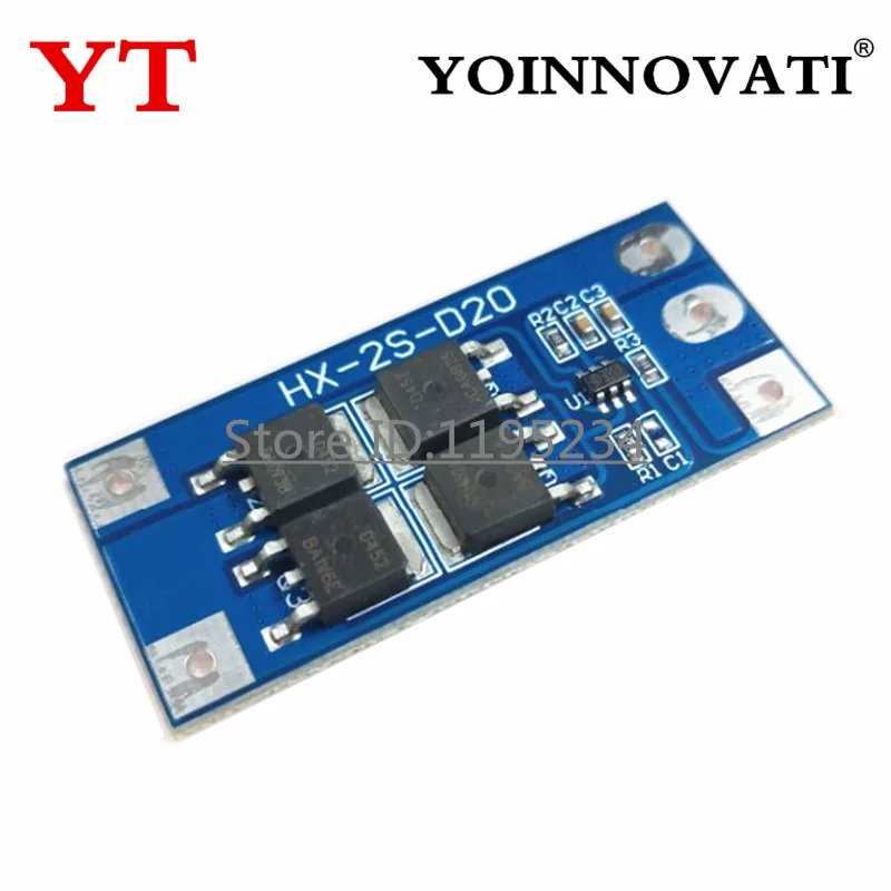 1-10 قطعة HX-2S-D20 2S 7.4V 18650 بطارية ليثيوم لوح حماية وحدة 8.4 فولت بطارية 13A العمل الحالي 20A الحد الحالي