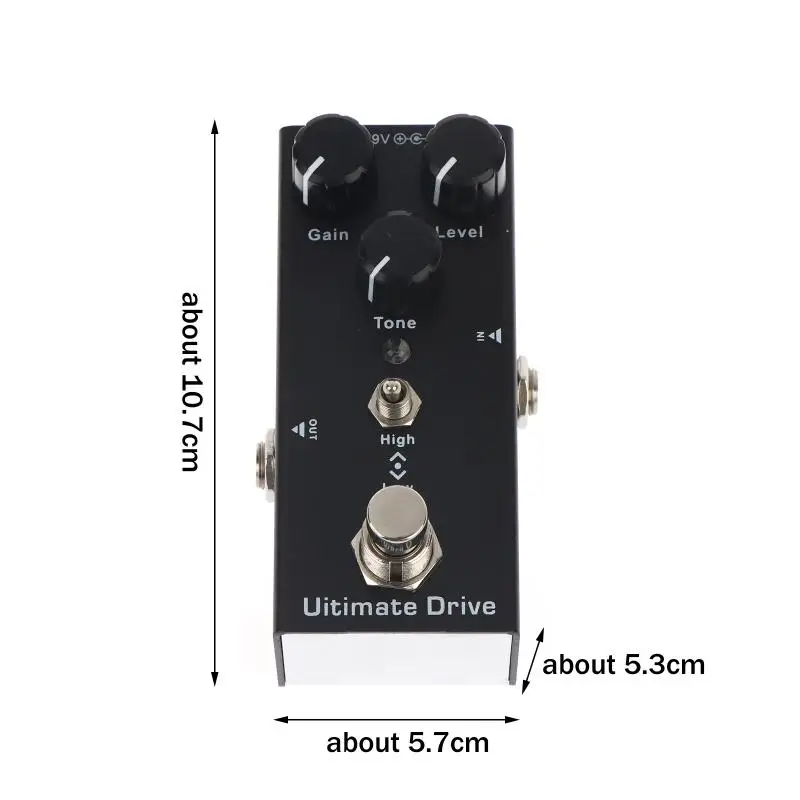 Pedal de Guitarra Vintage Overdrive US Dream, Distorção Clássica, Chorus, Delay Digital, Tudo em Um, Stompbox para Apresentações ao Vivo