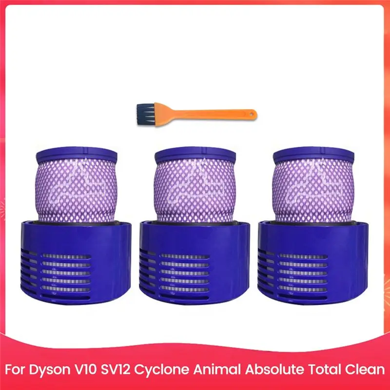 

AS94-3PCS Filter For Dyson V10 SV12 Cyclone Animal Absolute Total Clean Vacuum Cleaners Accessories Replacement Parts