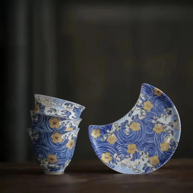 

Exquisitel Enameled Color Kung Fu Tea Set Cup Handmade Household Tea Making Ceramic Bowl Master Cup Customized Drinkware