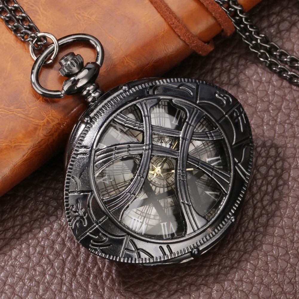 Souvenir Gift Necklace Chain Pendant Old Clock Marvel Reloj Vintage Quartz Pocket Watches For Eye Of Agamotto Men Women