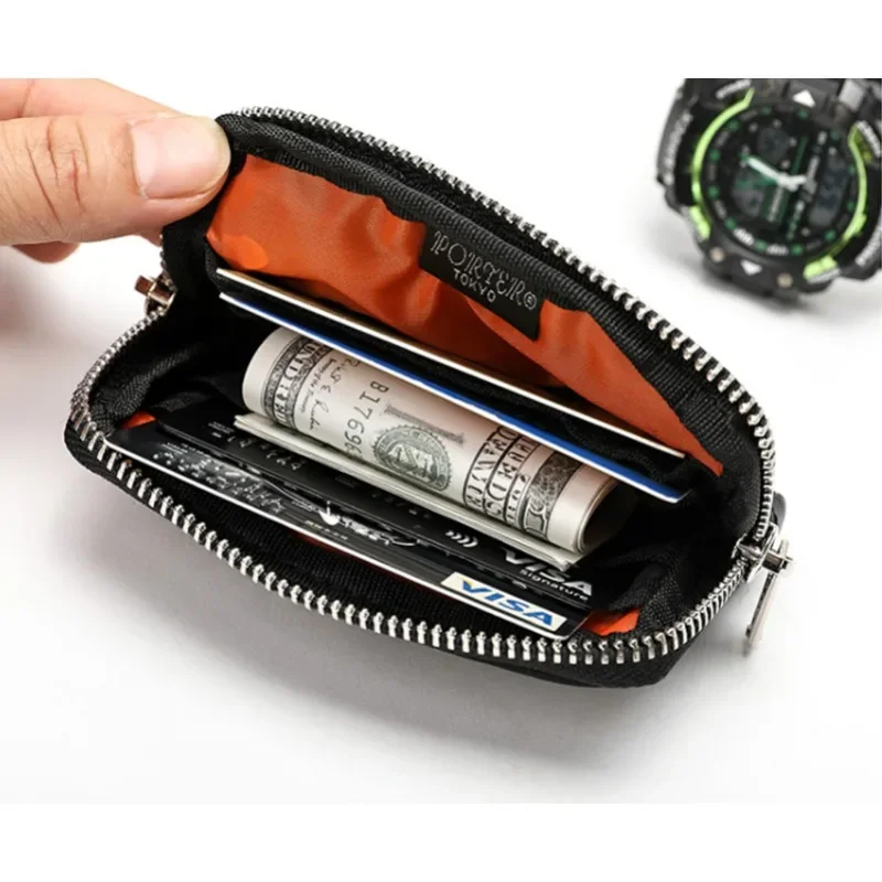 Japanese Men Wallet Earbuds Storage Bag Credit Card Holder Case For Boys Girls Journey Bank Card Organizer Zipper Coin Purse image 4