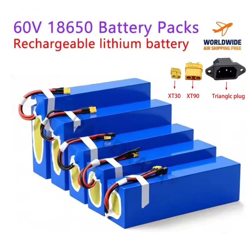 Global Air Freight 60V 18650 Lithium Battery Pack 16S2P-16S10P 500-2500W High-power Electric Vehicle Scooter Motorcycle Tricycle