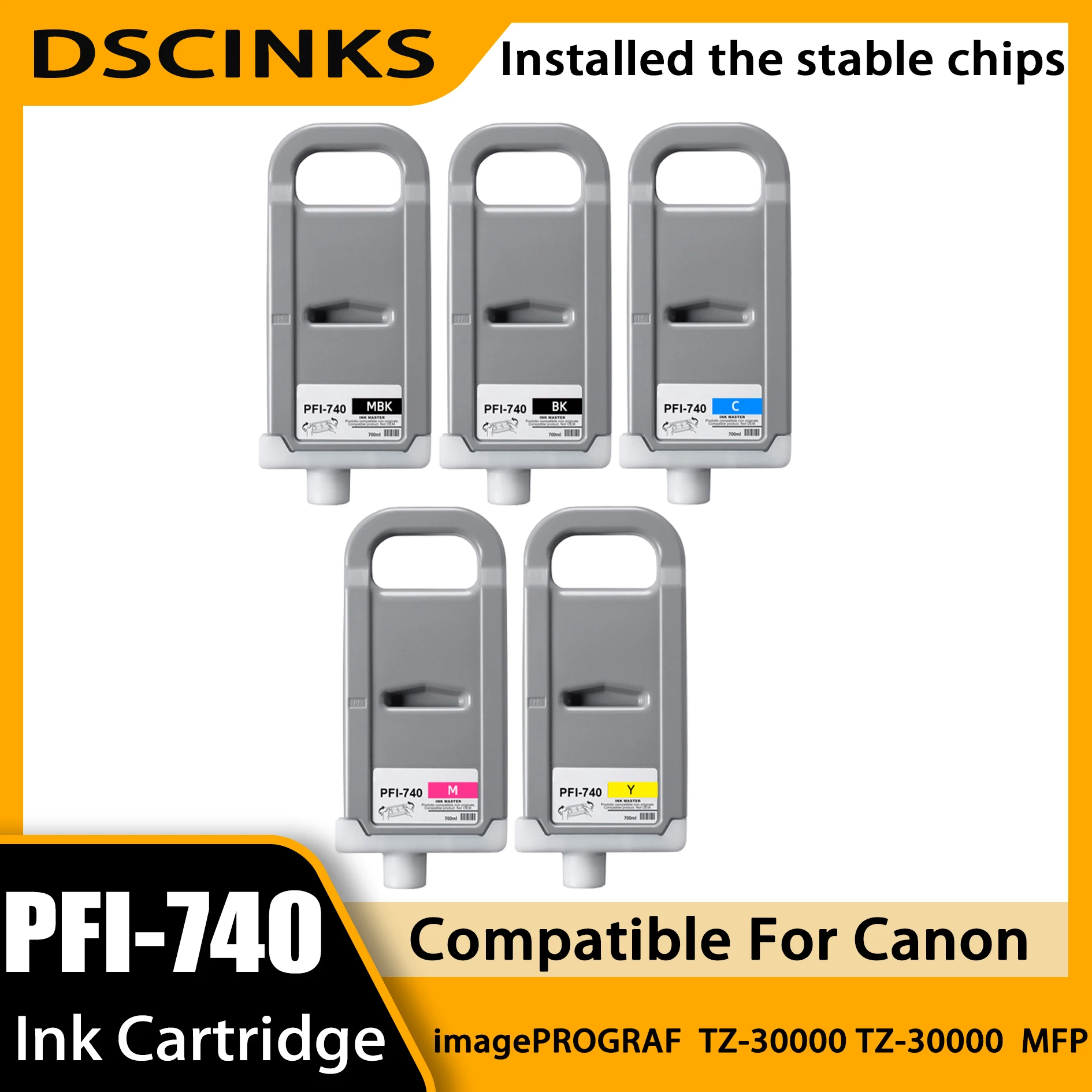 

Совместимые чернила PFI-740 для картриджей Canon PFI-740 для широкоформатных принтеров Canon ImagePROGRAF TZ-30000 TZ-30000MFP