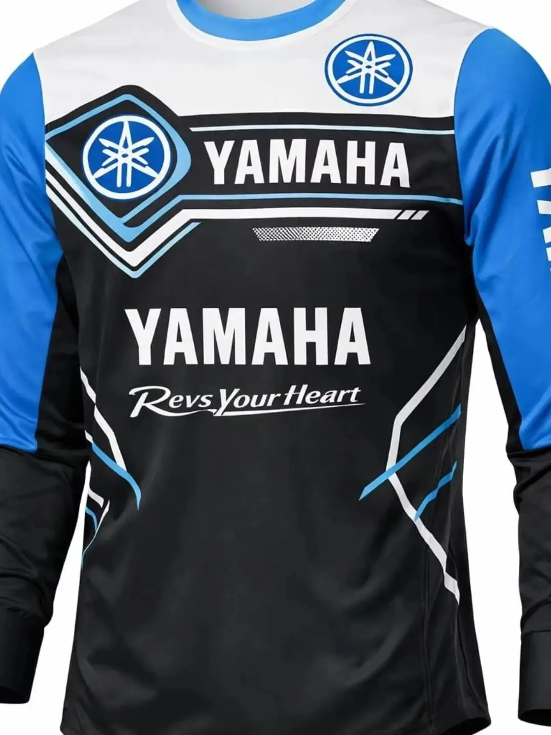 AliExpress Summer Yamaha Retro Long Sleeved Cycling Suit Motorcycle Racing Enthusiast Sports Top Oversized Breathable Quick Drying T-Shirt