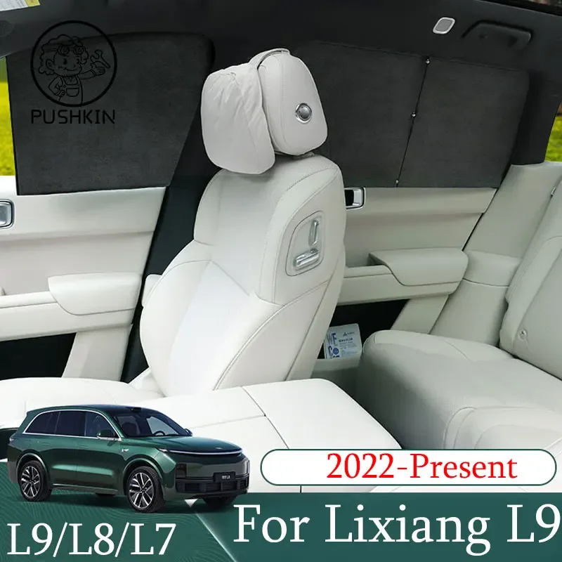 

For Lixiang L9 L8 L7 2022 2023 Magnetic Car Sunshade Sun Visor Side Window Mesh Curtains Sun Shade Cover UV Heat Sunshield