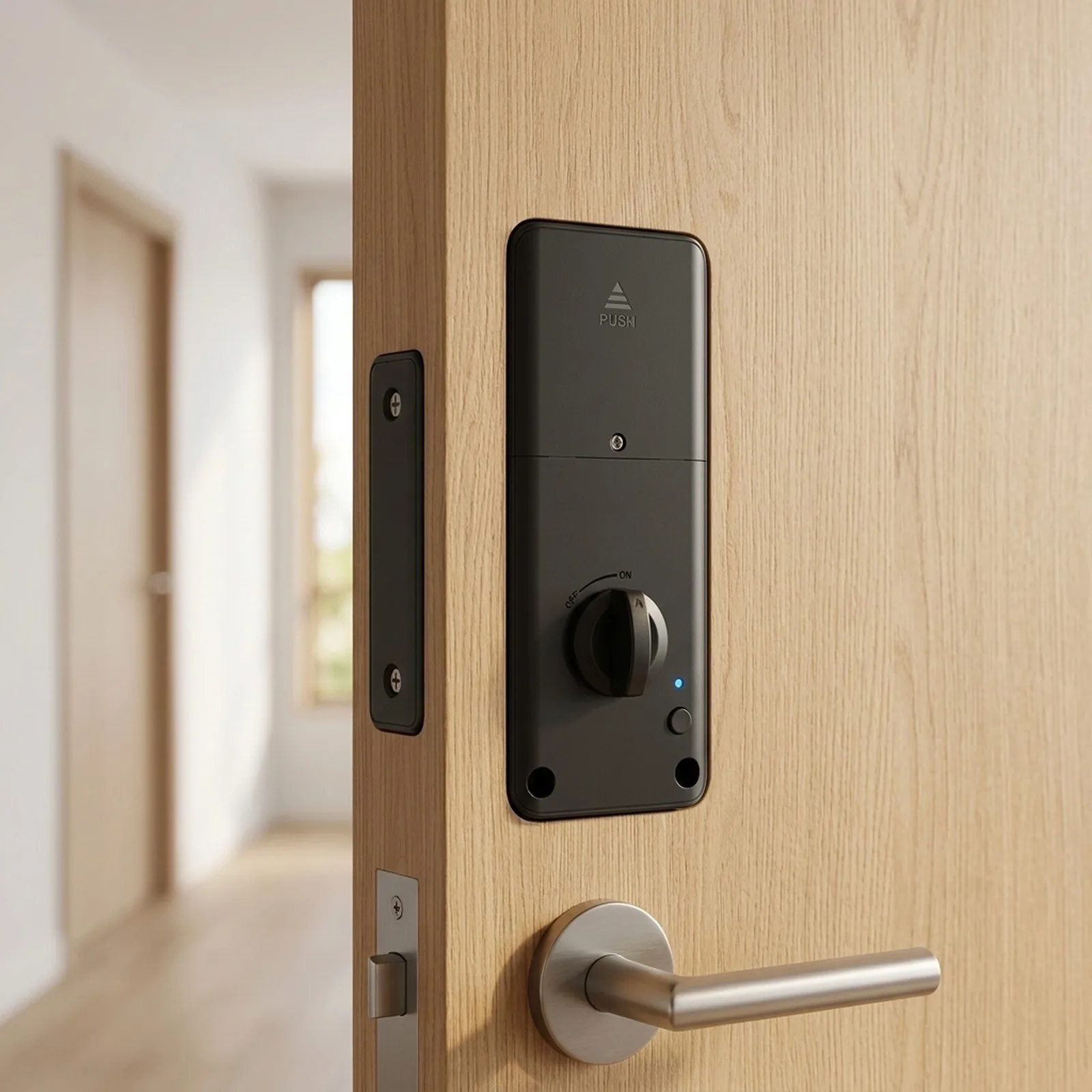 Indoor Burglar Door Locks Card IC Card Indoor Burglar Door Locks Installation Manual Measurement Indoor Burglar