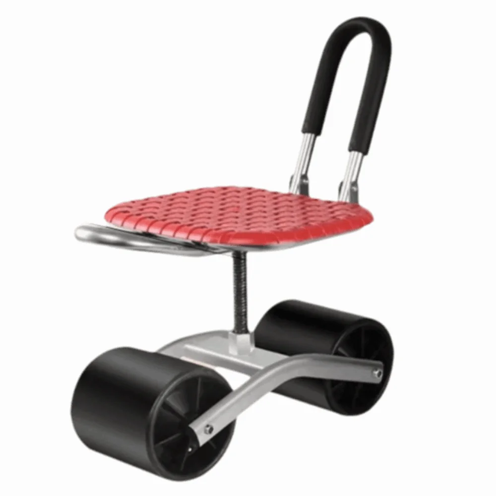 Adjustable Garden Rolling Work Seat Comfortable Labor Saving Rolling Stool 360 Rotating With Wheels Garden Trolley Greenhouse