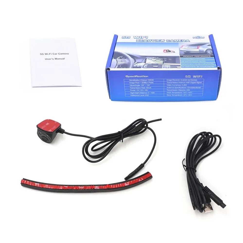Boenkai اللاسلكية 5 جرام واي فاي عكس USB سيارة العمياء بقعة اليسار واليمين سيارة الجانب كاميرا الرؤية الخلفية احتياطية وقوف السيارات المعونة Led ضوء