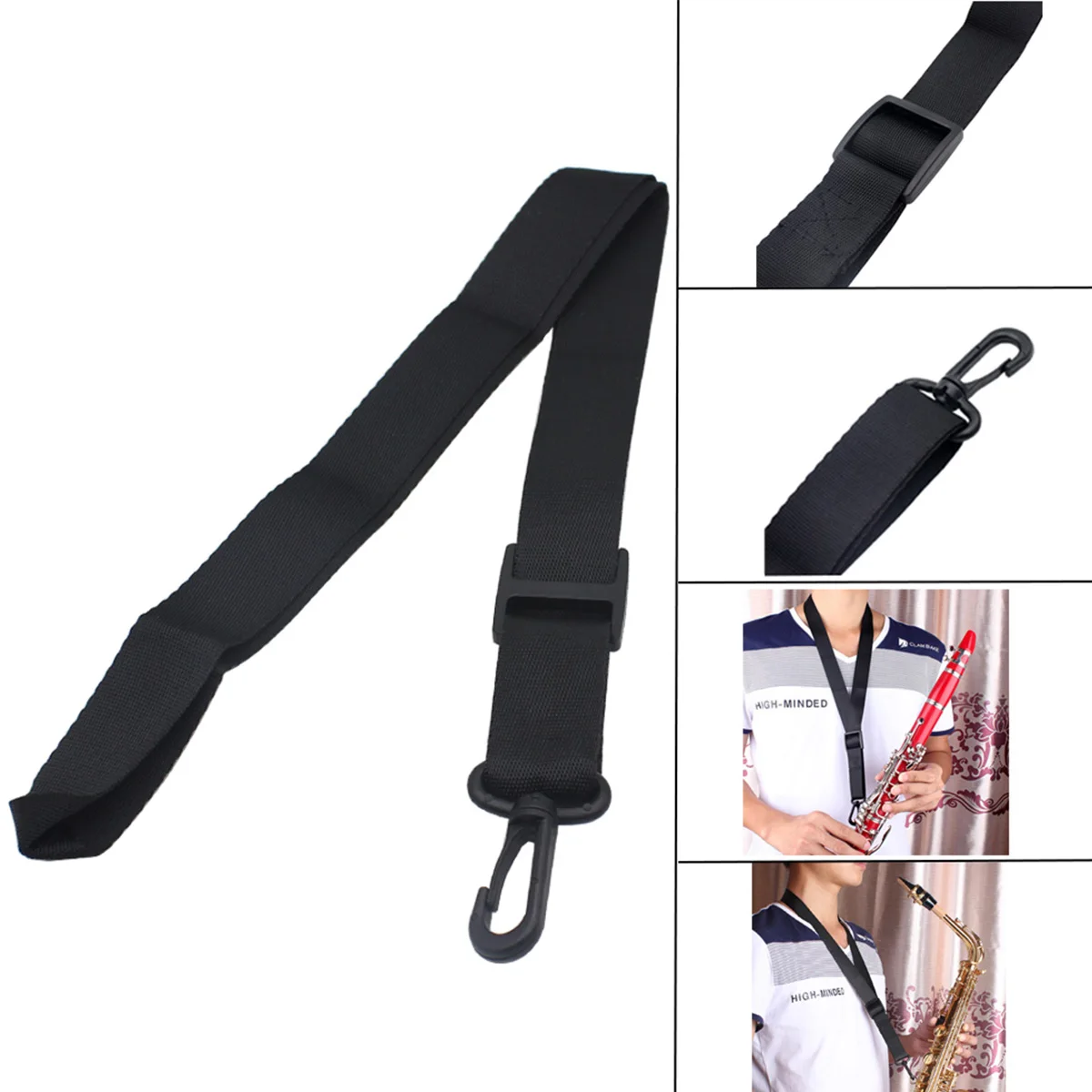 SLADE Saxophone Strap Saxophone Lanyard Neck Strap Protection Neck Sax Double Shoulder Strap Neck for Soprano Tenor Alto