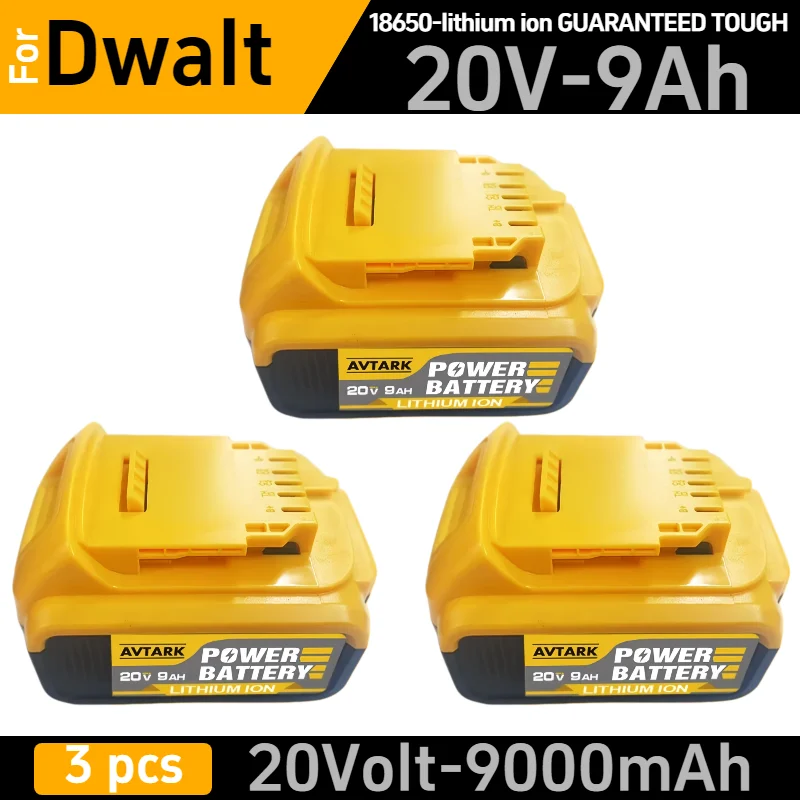 

Power Original for DEWALT 9.0AH DCB206 18V 20V Lithium-ion Battery for Dewalt DCB204 DCB205 DCB206 DCB609 DCB184 DCB200