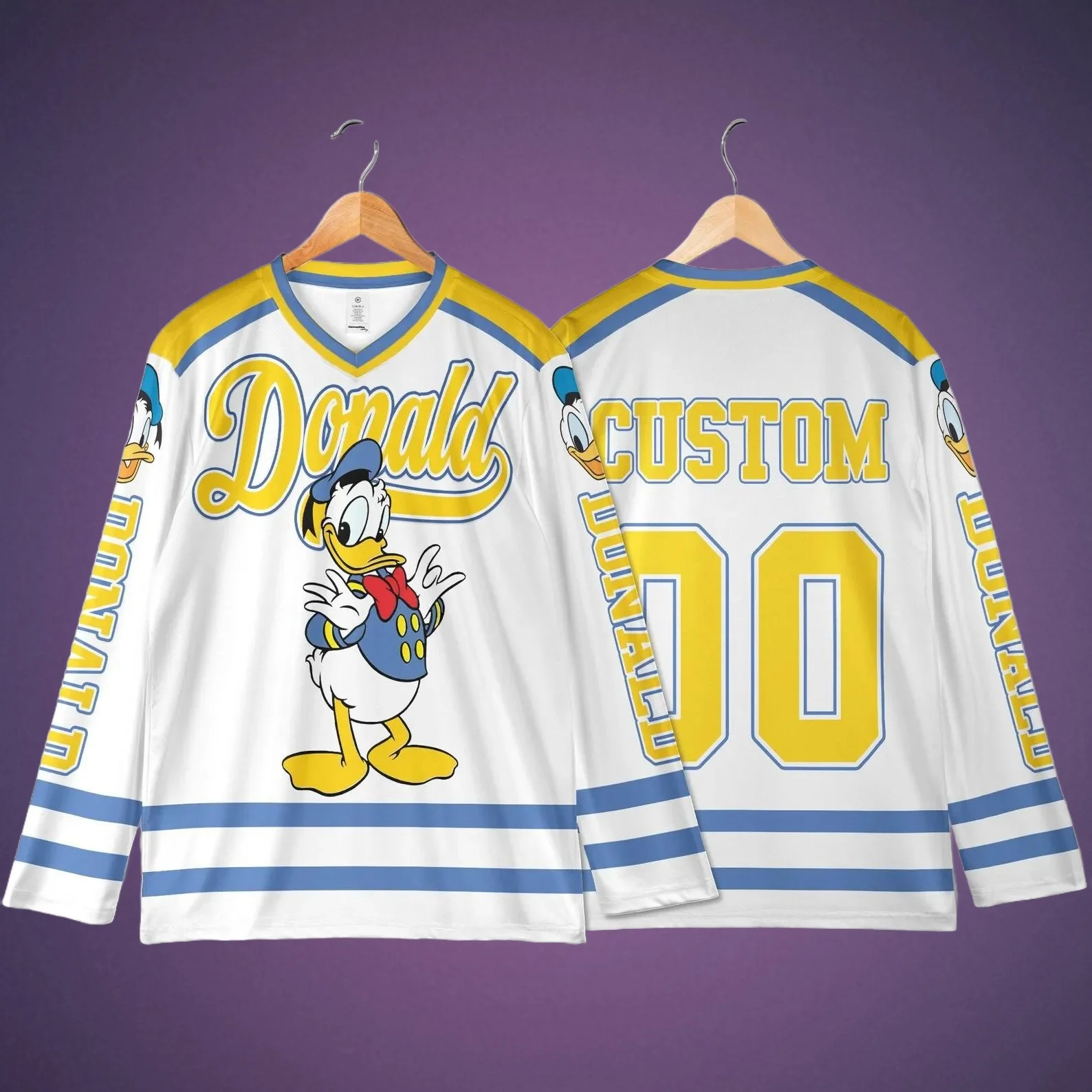 

НОВИНКА 2025 года, хоккейная майка Disney Aurora Elsa and Ariel, 3D мужская толстовка с длинными рукавами, модная хоккейная майка для командных видов спорта