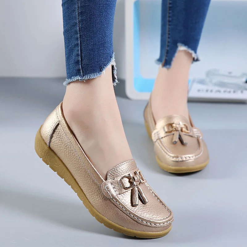 Plus Size 35-44 Shoes for Women Low Heels Loafers Slip on Casual Sneakers Zapatos De Mujer Women Work Shoes Comfortable for Work