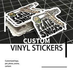 Custom Waterproof Stickers PVC Vinyl Logo Cartoon Design Brand Decorate Laptop Cut Personalized Sticker Glossy Film for Business