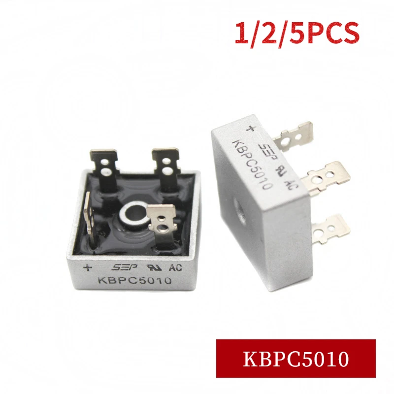 1-5PCS KBPC5010 Rectifiers 5010 50A 1000V Diode Bridge Rectifier