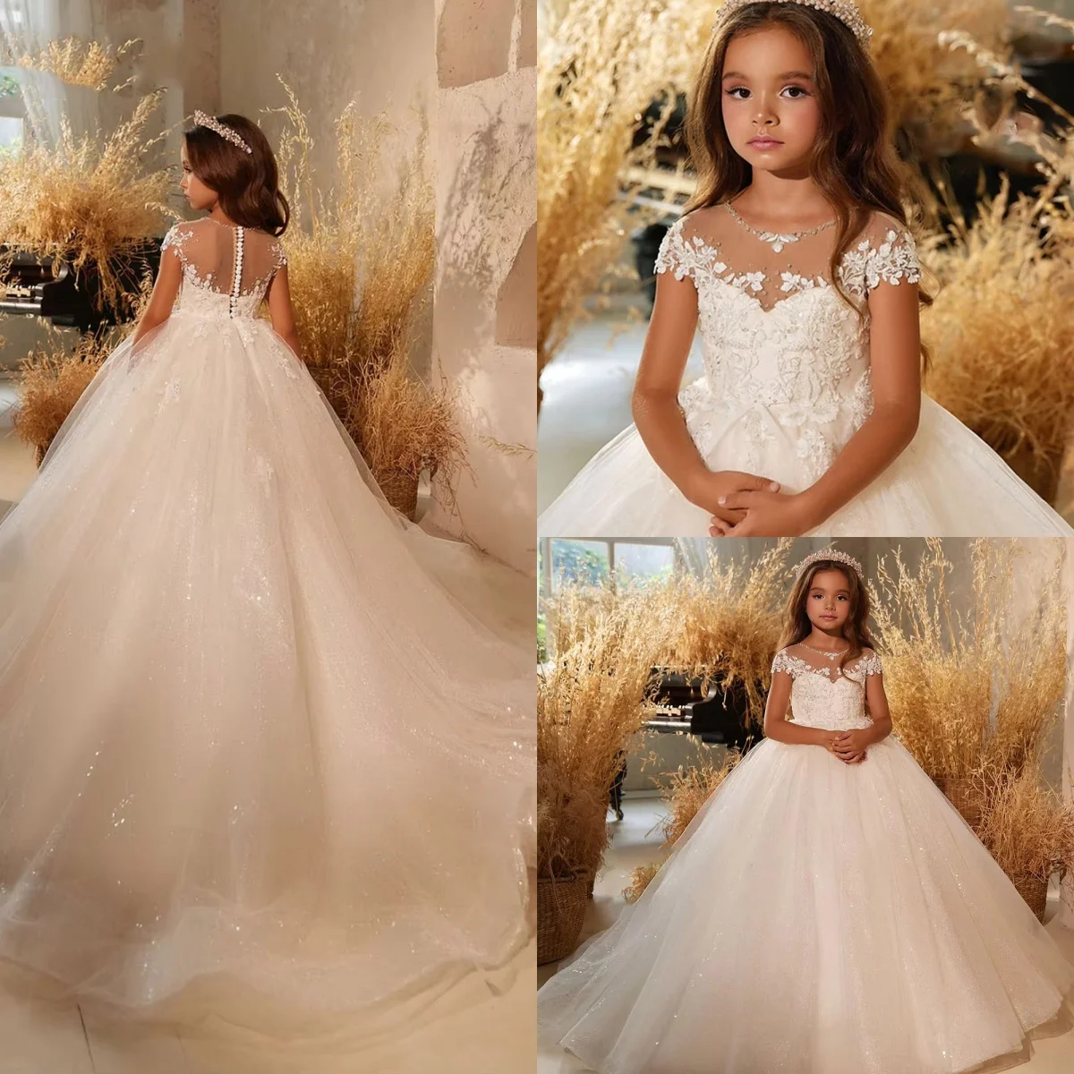 abito-da-damigella-d'onore-color-avorio-elegante-in-pizzo-e-chiffon-scintillante-lungo-fino-al-pavimento-per-feste-di-compleanno-per-bambini-abito-da-principessa