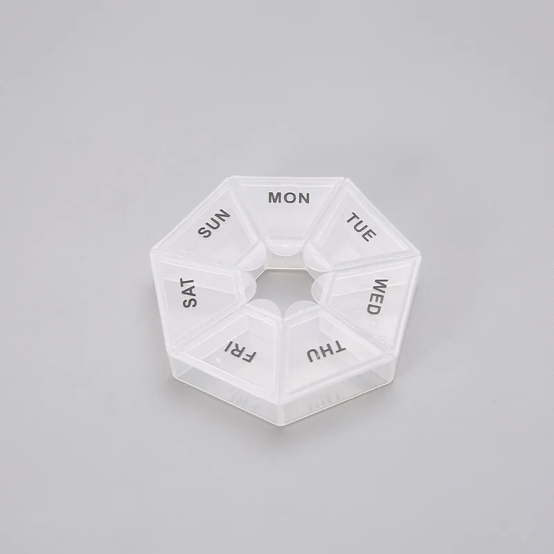 Weekly Mini Small Portable Pill Box Cases Container Organizer Storage Tablets 7 Grids Medicine for Vitamin Fish Oils Travel