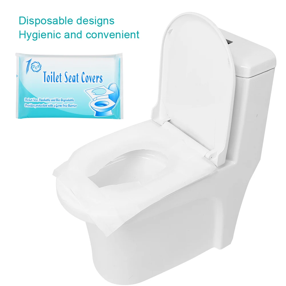 

5 пакетов водорастворимых одноразовых накладок на унитаз для путешествий