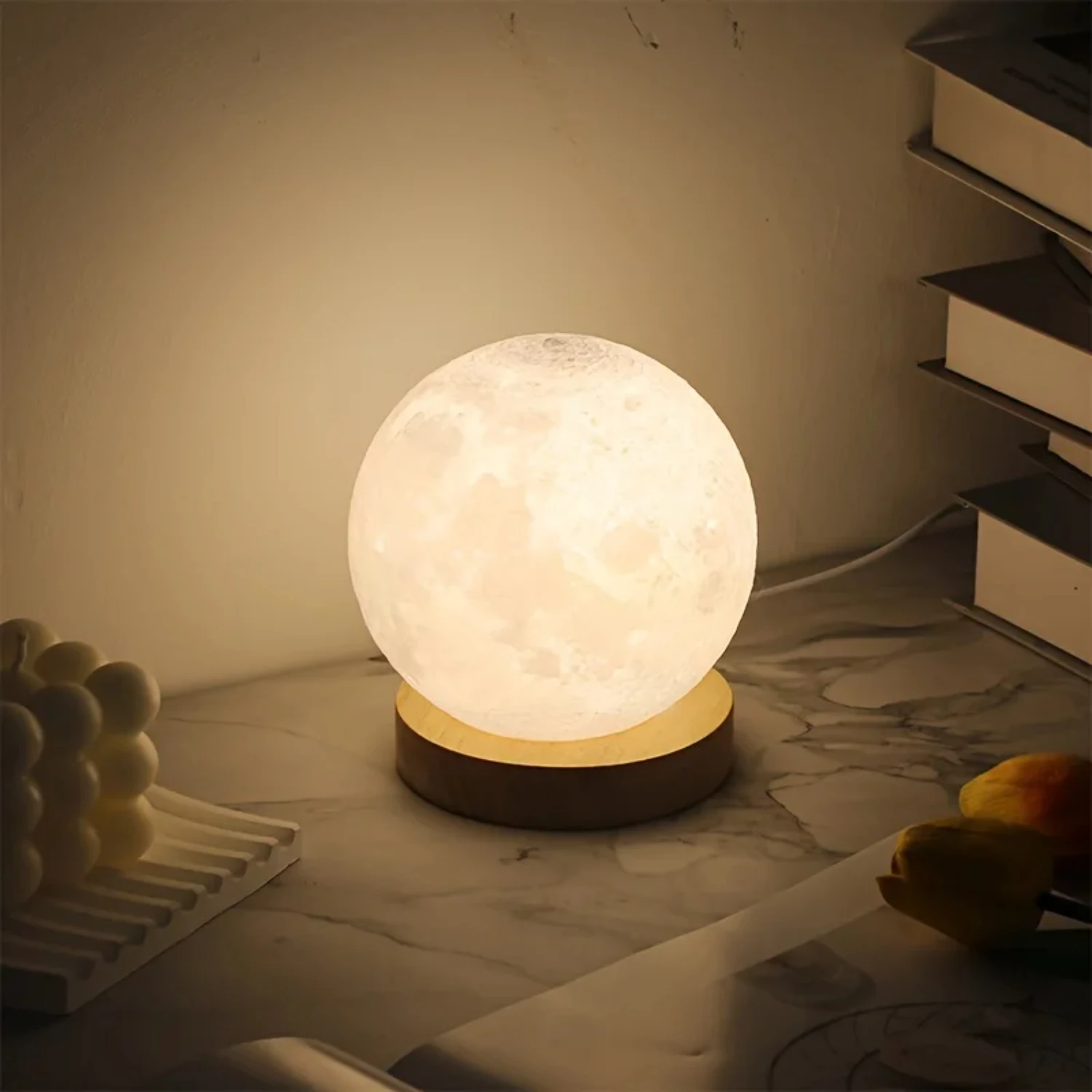 New 1PC Spherical Table Lamp  Bedside Lamp Warm Warm Bedroom Nightlight Simple Atmosphere Lamp