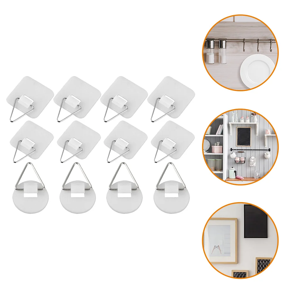 

Picture Hooks Nailless Sticky Vertical Plate Rack Photo Frame Wall Decoration 60pc Hangers Holders for Hanging Hardware