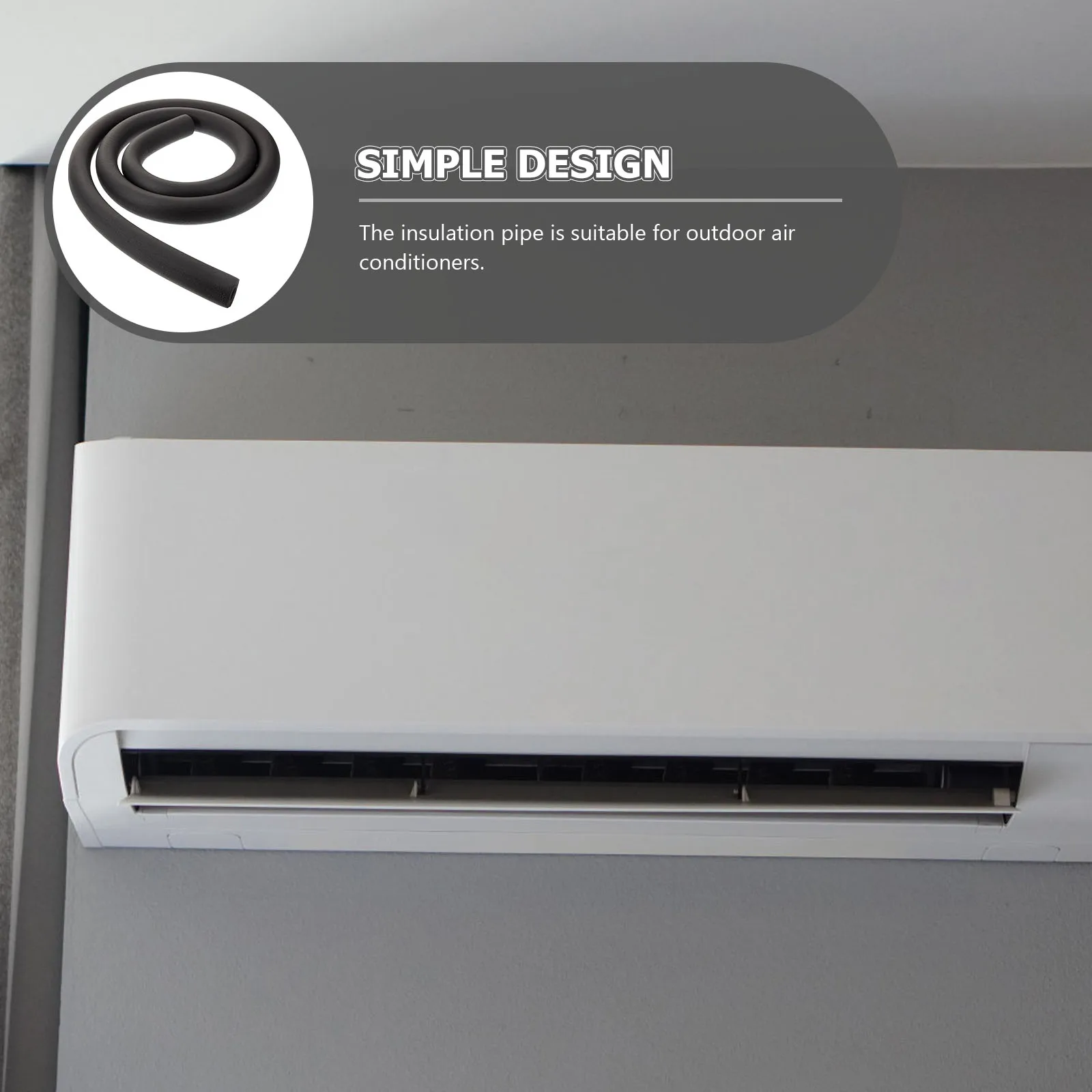 

Утолщенный изоляционный рукав, резиновая крышка наружной трубы, гибкая режущая теплоудерживающая изоляционная резиновая трубка для воздуха