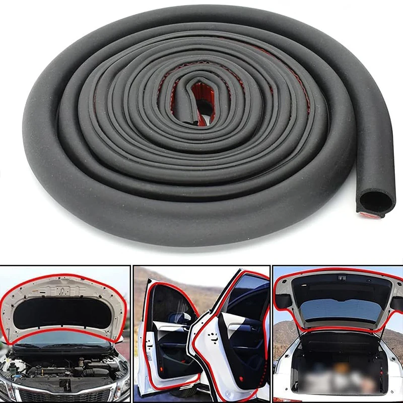 Car Door Seal Strip Auto Rubber Sealant D Type Insulation Anti-Dust Soundproofing Car Window Weather Strip