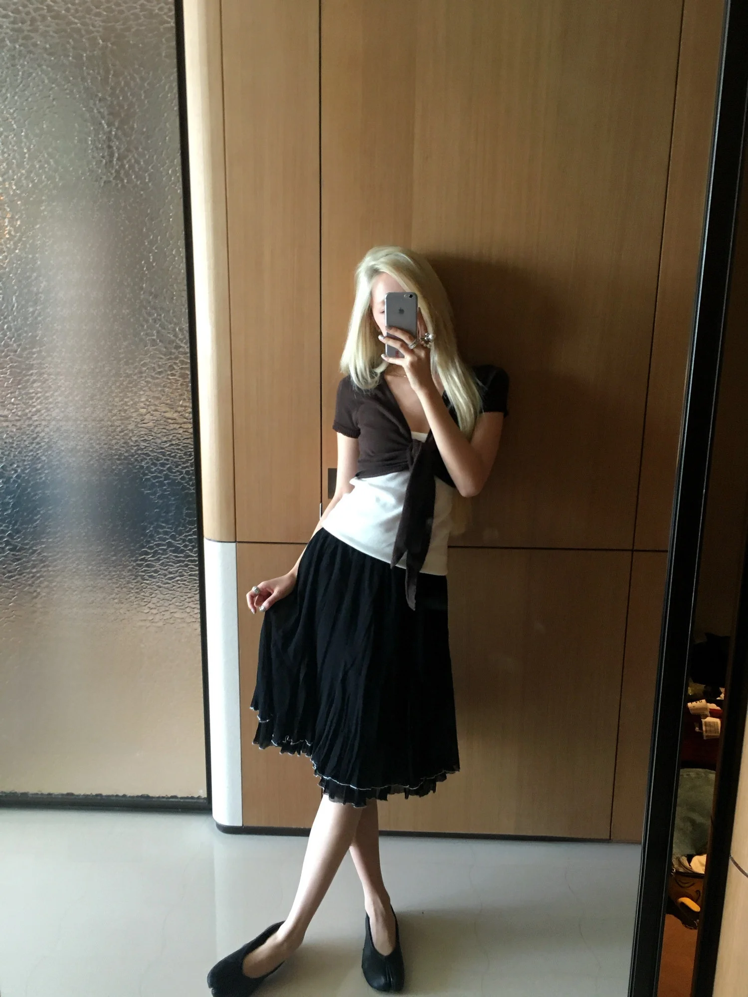 

Элегантная женская летняя юбка А-силуэта, новая модель, пышная черная юбка средней длины, повседневная дышащая юбка из полиэстера с высокой талией