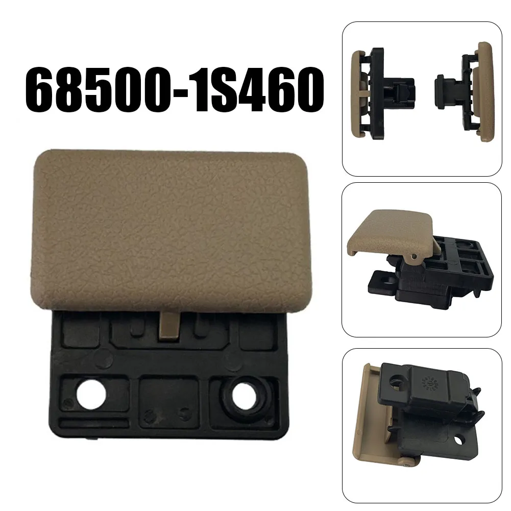 Practical Quality Useful New Switch Handle Glove Box Handle Brown Button Plastic Replacement Toolbox Lock Vehicle 1pcs