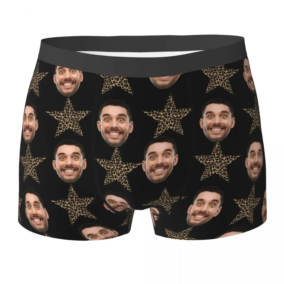 Custom Personalized Face Photo Underwear Valentine's Day Gift Elastic Underpants Shorts Briefs For Men Pouch Boxer Shorts