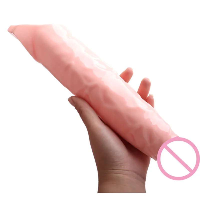 Penis Extension Big Cock Sleeve Reusable Silicone Condom Penile Extender Stretcher Sex Toys For Men Delay Dick Enlarge Adults 18