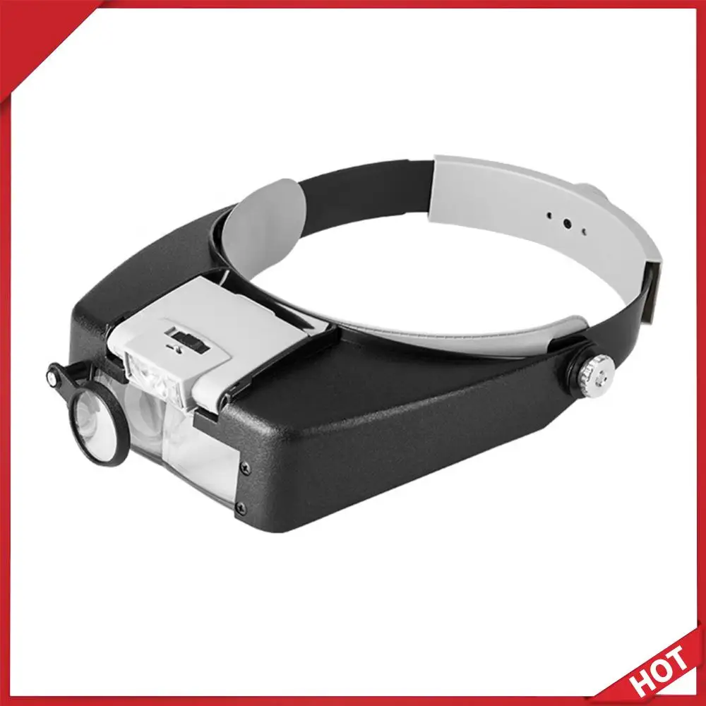 

Светодиодные увеличительные очки 1.5x 3x 8.5x 10x, наголовные, легкие, с регулируемым ремешком, для ремонта часов