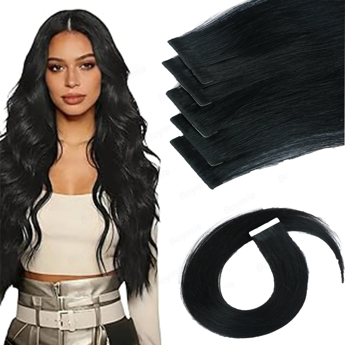 

Накладные волосы Tape In из натуральных человеческих волос, бесшовные, с полиуретановой основой, инжекционные, ручной работы, на клейкой ленте, 10 шт. в упаковке