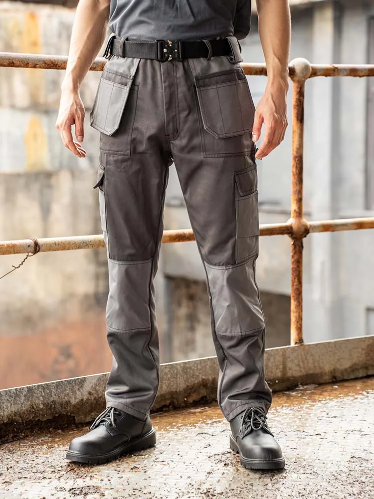 Men\'s Cargo pants Outdoor Trekking Fishing Hiking Pants swing pocket tool pocket polyester-cotton rip stop  wear-resistant