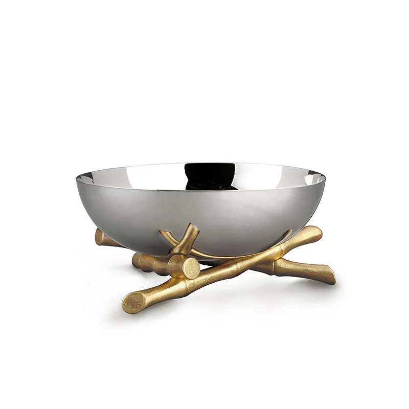 &c Cross-border Household Goods Stainless Steel Fruit Plate Tray Decorative Ornaments Modern Minimalism Design for Living Room