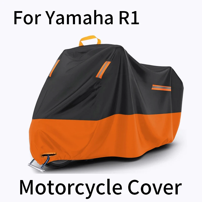 

For R1, Waterproof UV Dustproof Motorcycle Cover with Reflective Strips, Lock Holes & Storage Bag