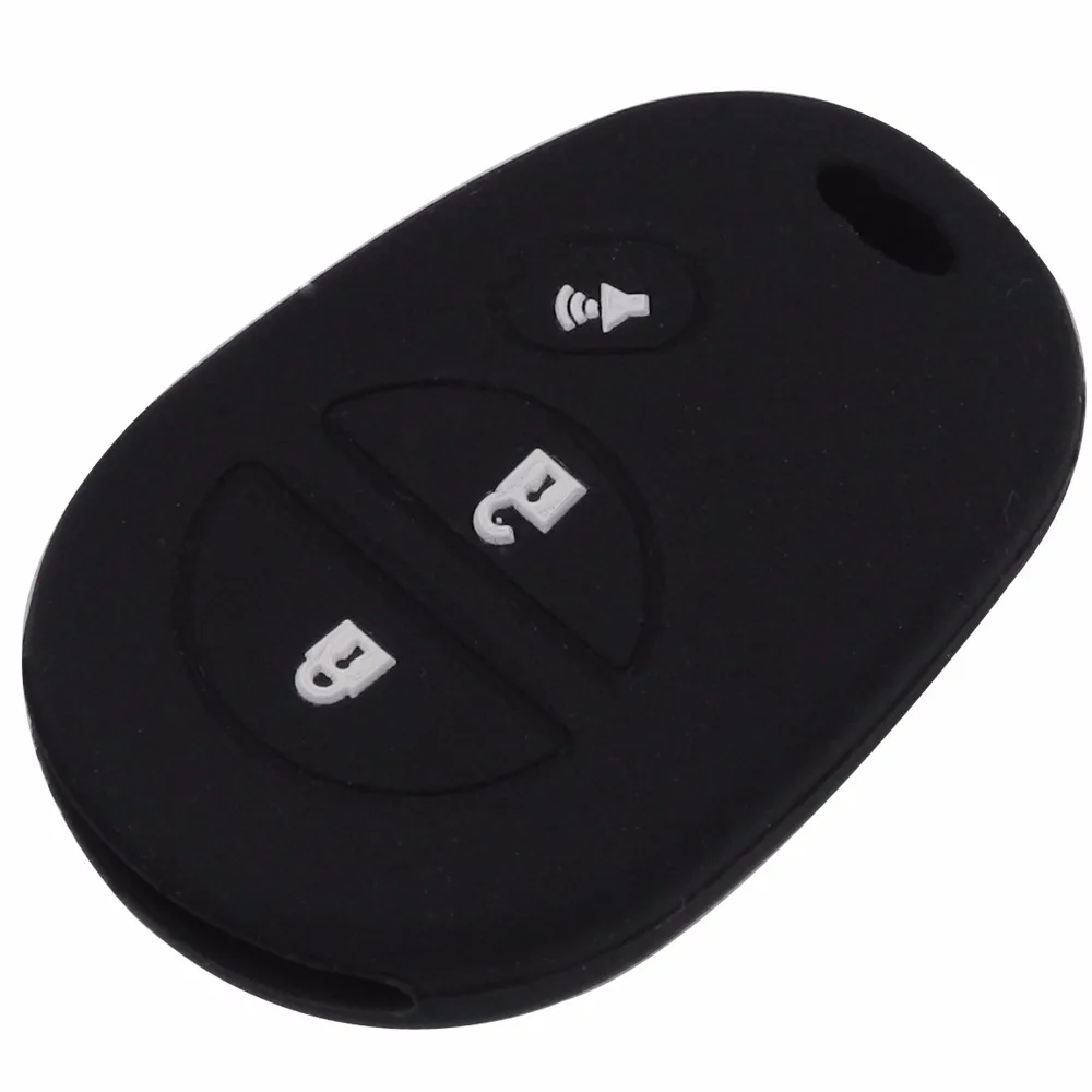 jingyuqin Remote control shell 3 Buttons Car-Styling Silicone Cover Case Fob For Toyota Sienna/Tundra/Sequoia Keychain